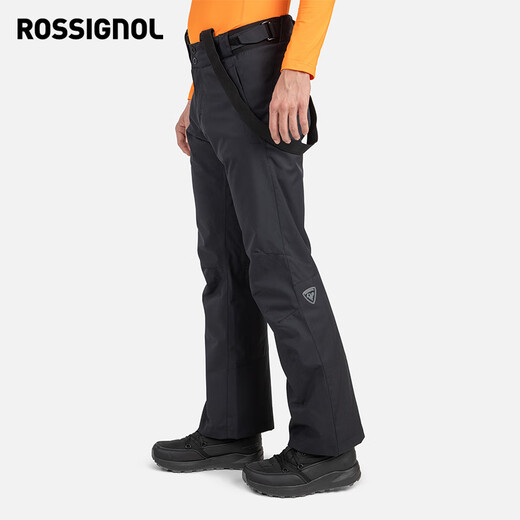 ROSSIGNOL卢西诺男士滑雪背带裤PRIMALOFT保暖弹力防水雪裤男 黑色 M