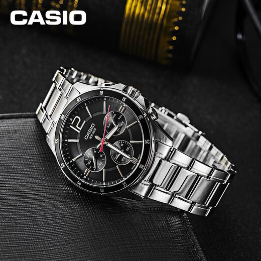 CASIO men's classic three-disc sports waterproof quartz watch business casual quartz men's watch MTP-1374D-1AVDF