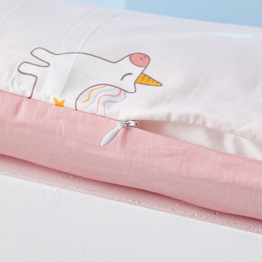 MERCURY Kids Kindergarten Cotton Antibacterial Mattress Cover (Cream Powder/Pink Peach) 60cm 135cm Infant Category A