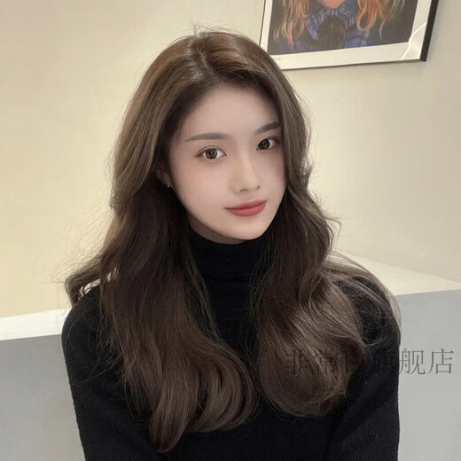 Die erste Kalttee-Haarfarbe, blaue und schwarze Haarfarbe, muss nicht gebleicht werden, die beliebte Farbe Orangerot 2024 kann graues Haar abdecken, 677 Hellbraun