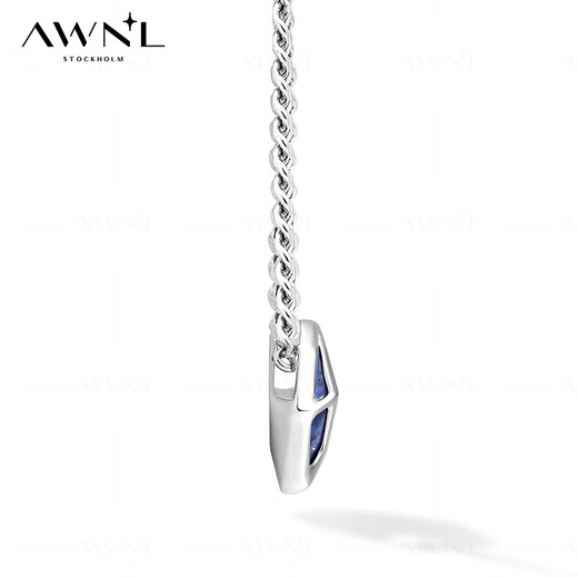 AWNL Fu Longfei's same style small crystal necklace for men Celestino blue line stone pendant light luxury fashion jewelry titanium steel chain 55cm