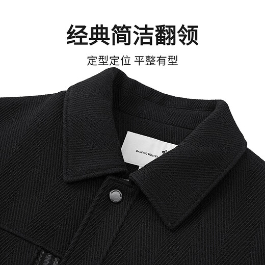 Tanzen mit der Herbst- und Winterententung der Wolf Jacke Herren und Winter Down Down Lteel Wolle Down Down Jacket Jacke Männer 001 schwarz 185