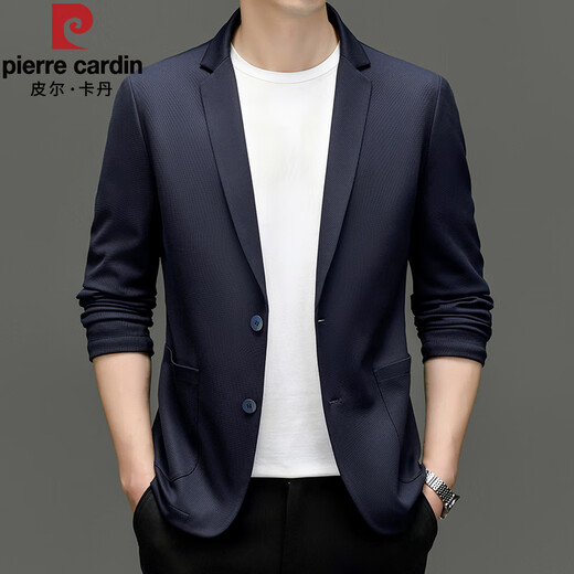 Pier Cardin High-Dee Light Luxury Business Casual Costume Veste 2025 Automne New Men's Anti-Winkle Costume décontracté Single Top Khaki 180 / XL [suggéré 145jin [Jin est égal à 0,5 kg] -165jin [Jin est égal à 0,5 kg]]]