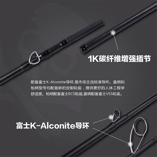 BFW BONE FISHING WORLD骨头24款VOYAGE-X浪人X路亚竿四节旅行竿枪柄便携远投钓竿鱼杆 2.19m BXC-724MH 枪柄四节