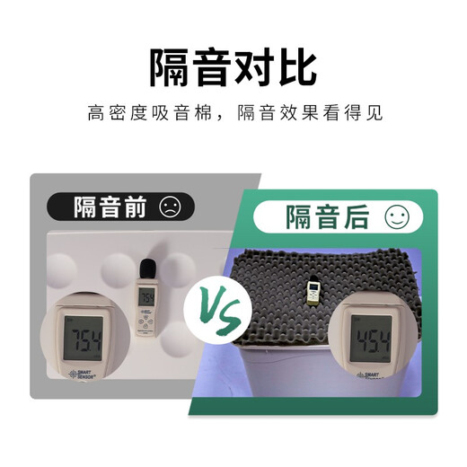 Slow Craftsman soundproof cotton wall self-adhesive environmentally friendly sound-absorbing cotton indoor noise reduction sponge live broadcast room bedroom soundproofing material black 5CM flame retardant adhesive type 5 square meters / roll