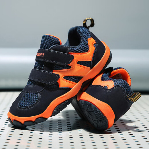 Anta kids Anta badminton shoes children's autumn mesh breathable training shoes boys and girls sports shoes table pong students children's sports shoes 3897 meters orange 28 inner length about 18.0cm