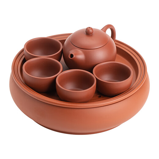 SUSHI CERAMICS purple sand Xishi teapot 4 cups with purple sand water storage tea tray Kung Fu tea set convenient tea set