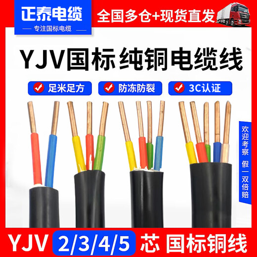 Chint YJV câble spécial de pile de chargement 3*6 45 noyau 4 6 1016 mètre carré Chint 7KW triphasé nouvelle énergie norme nationale inspection 3*6 carré (1 mètre)