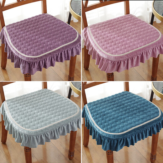 Frangomu cushion home dining chair cushion chair butt cushion winter thickened non-slip European dining table and chair cushion stool cover seat cushion Manbuyi-Coffee 43X45cm universal size single piece