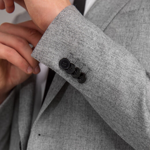 BAROMON British 100% wool suit men's light formal suit men's complete set men's business groom wedding light brown color 175B please note the size of the trousers