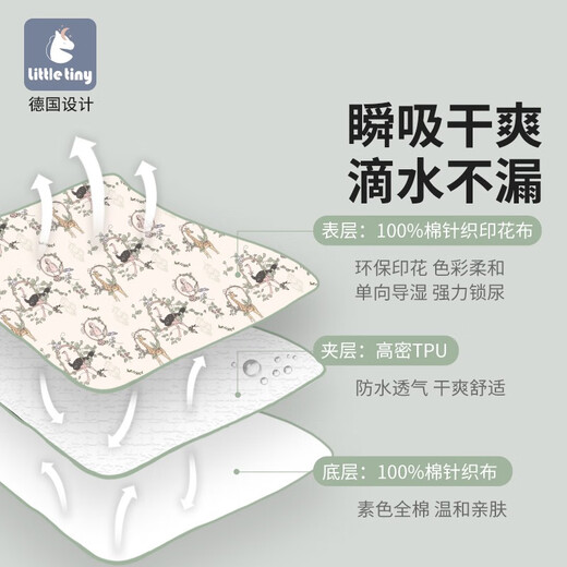 Baby urine separator pad can be washed with water in autumn and winter newborn baby spring waterproof children's diapers tablets Snow Rabbit Wonderland 60x80cm