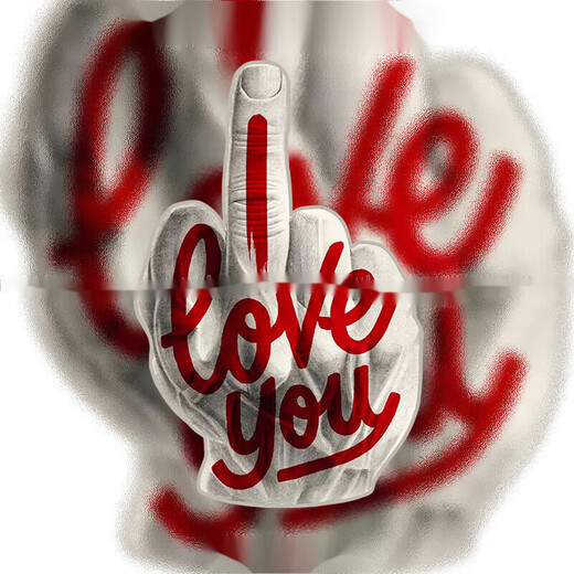 Tucker is suitable for electric vehicle stickers, personalized car stickers, waterproof gesture creative English I LOVE YOU reflective funny outfit, English middle finger 10X6.5cm (small size)