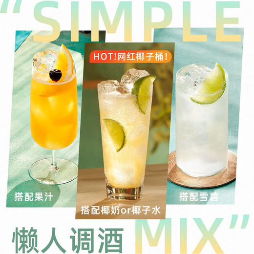 绝对居家调酒 绝对伏特加君度力娇酒百加得白朗姆龙舌兰金酒组合套装 6瓶组合装居家调酒系列之一