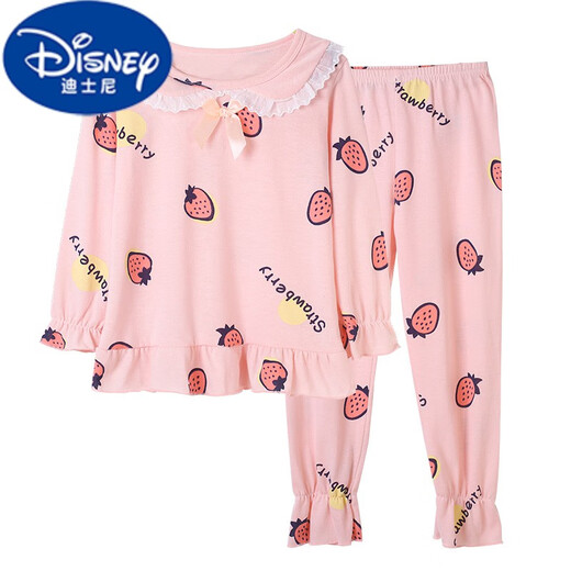 
Disney (DISNEY) children's pajamas princess spring and autumn long sleeves set thin cotton baby little girl girl home clothes parent-child long sleeve lace shrimp color rabbit size 16 size height 125-13555 Jin [Jin equals 0.5 kg]