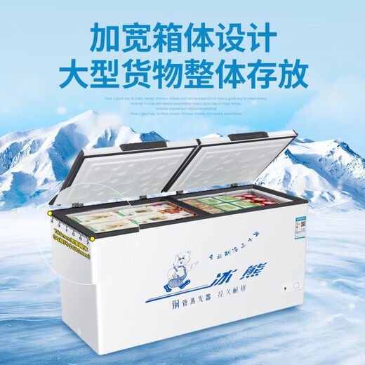Bingxiong (Bingxiong) Kupferrohr Gefrierschrank BC/BD798 Commercial Large Capacity Refrigation Einwöchiger Power-Spar-Supermarkt BC/BD-1098 Kupferrohr (Dualmaschinen)