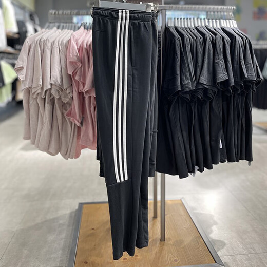 阿迪达斯 （adidas）运动裤男裤夏季新款时尚三条纹休闲裤跑步健身裤子透气小脚裤长裤 DT9901 XS