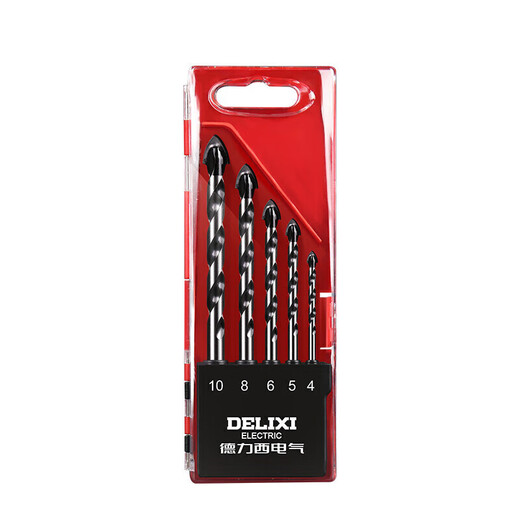 Delixi Electric tile drill bit set cement glass ceramic drilling DDS P3 5-piece set