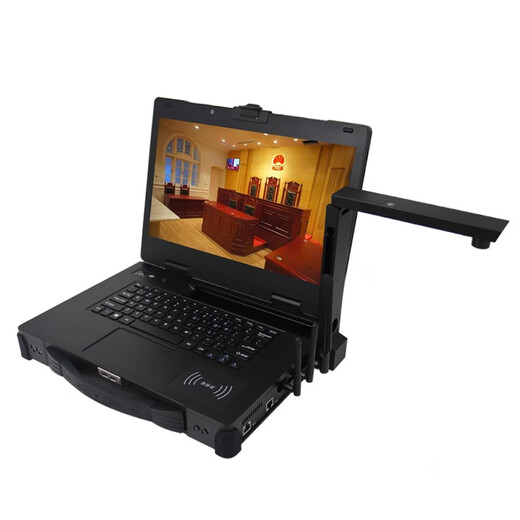 Lanju Technology (EVAK) 15,6-Zoll-High-Definition-Front- und Rückseiten-Touch-Dual-Screen-verstärkter Laptop, tragbare elektronische Beweiserfassungs-All-in-One-Maschine mit integriertem Datenerfassungsmodul, Dual-Screen-tragbare Strafverfolgungsmaschine, integriert mit Porträt, physischen Beweisen, Fingerabdrücken, Personalausweis, Sammlung von Umweltfaktoren und anderen Funktionen