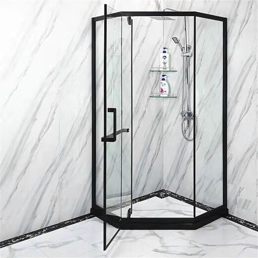 Ba Gang is suitable for diamond-shaped bathroom and toilet integrated flat door dry and wet separation glass partition bath shower room 9090 other sizes contact customer service for customization