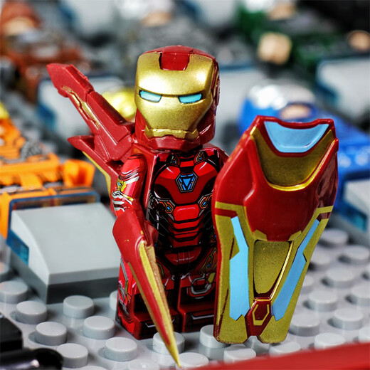 La estrella de Muwang es compatible con LEGO Avengers 4 Iron Man 3 War Machine Anti Hulk Mecha MK85 Bloque de construcción Azulejos MK46 Iron Man Full Armado Armado WM739