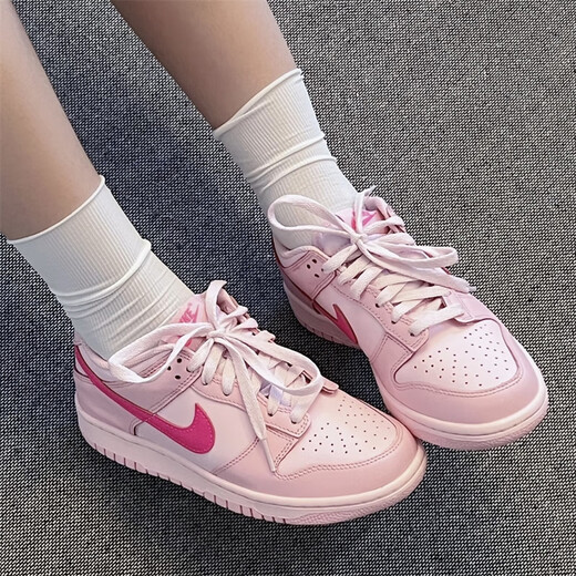 Nike (Nike) Dunk Dunk Low Damen Blue White Pink Classic Klassische, vielseitige, rutschfeste, weastresistente Low-Top-Casual Sports Schuhe DH9765-600 Pink 36.5