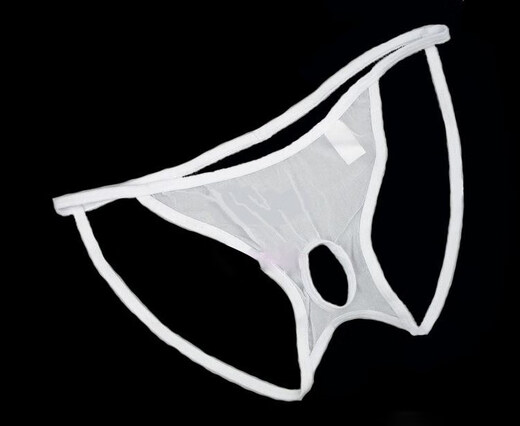 Men's see-through mesh exposed JJpp sexy underwear couple supplies thong T-pants couple tease free to take off gay black exposed JJ style one size