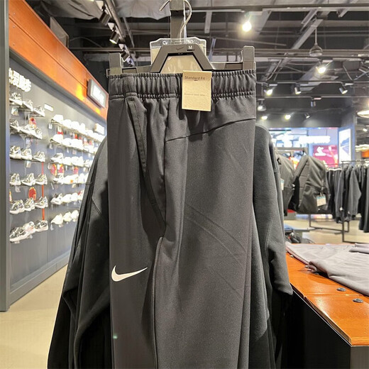 Nike (Nike) Offizieller Website Store Sporthosen Herrenhosen Sommer Neues Freizeithosen gewebt atmungsaktiv lose geradlinige Hosen Hosen DM6627-010 Black L