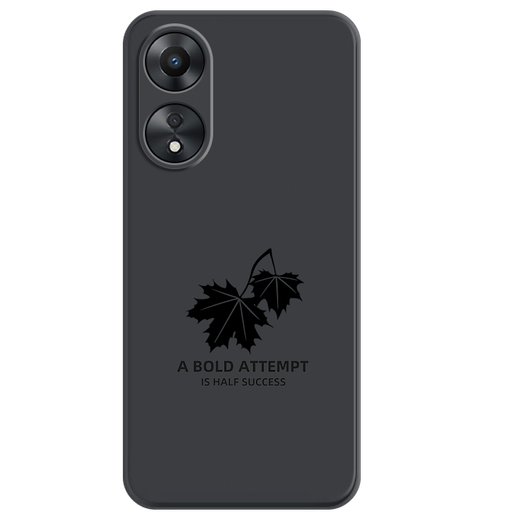 Berens OPPO A1 5G mobile phone case silicone anti-fall all-inclusive fashion soft shell a1 protective case oppoA1 5g version [black*maple leaf] with tempered film