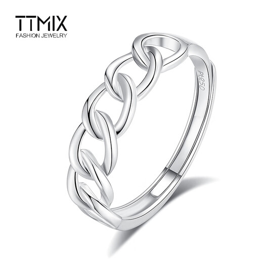 TTMIX live Mobius platinum ring women's fashion pt950 platinum ring adjustable 2.9-3.1g