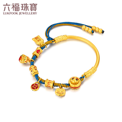 Liufu Schmuck Full Gold Funafu Lion Danz 5d Hart Goldfarbe Handwerk Gold Seilarmband Kette A01TBGB0022 7,88 Gramm (einschließlich Arbeitskosten 3522 Yuan)