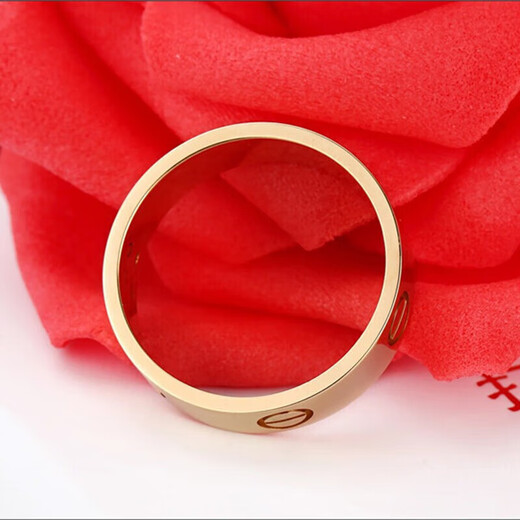 Cartier (Cartier) ring, same style for men and women, LOVE wedding 5.5 mm wide pair of rings, wedding ring, pre-sale Chinese Valentine's Day gift B4084600 18K gold 46