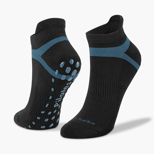 Huodiniao autumn and winter sports socks men's professional non-slip adult running Pilates socks indoor jump rope floor socks yoga socks green black two pairs