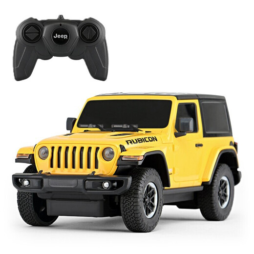 Rastar Xinghui Jeep remote control off-road car electric toy remote control car boy children's toy gift model remote control racing car 1 24 yellow 1 24 car + remote control