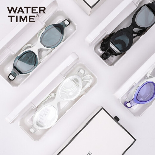 WATERTIME/Shuichuan swimming goggles myopia high definition anti-fog professional swimming goggles for men and women adult swimming goggles swimming cap set equipment white swimming goggles myopia 600 degrees