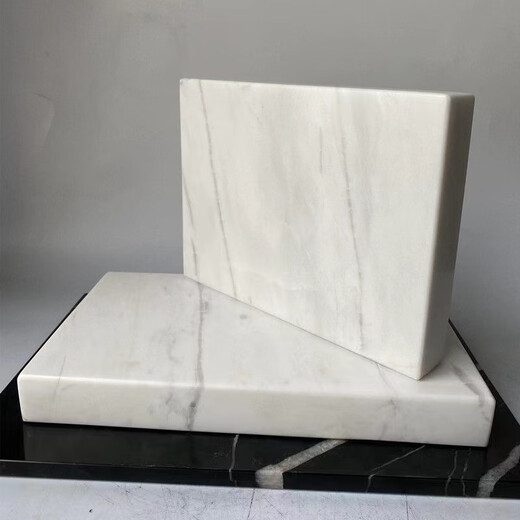 Jazz White Marble Sculpture Base Marble Pad Base Marble Square Stone Base Countertop Natural Jazz White Marble 10*10*2cm