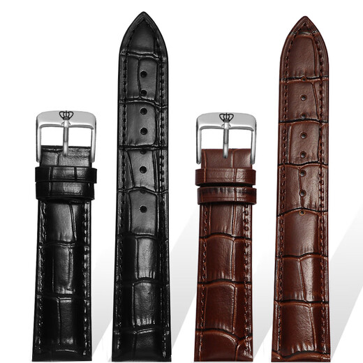 Correa de reloj de cuero original de Tianwang 3874/51154/5914/3886/5844 Pulsera de parejas masculinas y femeninas Brown White + Silver Pin Buckle Store Interfaz de 14 mm