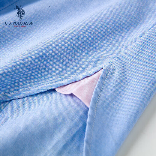 U.S. POLO ASSN. Long-sleeved shirt for women, solid color, anti-exposure, business casual, pure cotton white shirt, spring and autumn commuting lapel, women's coat top