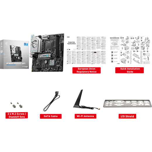 微星（MSI）B760M GAMING WIFI DDR5游戏电脑主板 支持CPU 14600KF/13600KF/12600KF(Intel B760/LGA 1700)