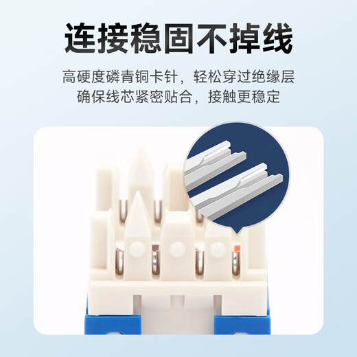 泛达（PANDUIT） 六类网络信息面板模块通用模块面板 蓝色 六类NK688M