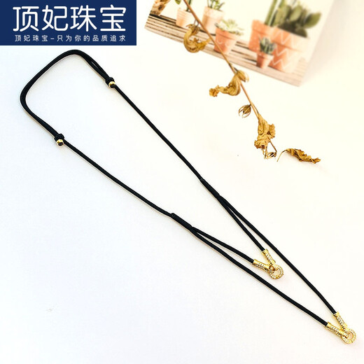 DING FEI Thai original Buddha amulet chain, color-preserving wax rope, anti-sweat Buddha amulet lanyard, multi-hanging quick-release buckle pendant rope, double hanging up and down, gold version (Thailand original) A28-108