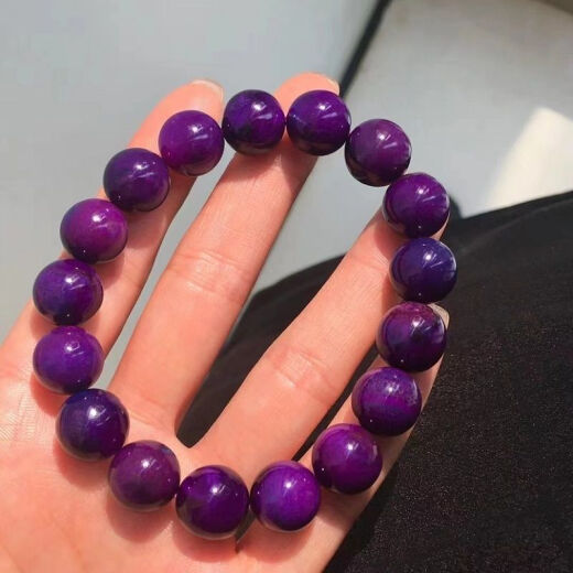 Jiangji Yueshu Steinarmband, Männer und Frauen Kirschblütenpulver Alte Mineral Su ji Rohsteinkristallarmband SN9859 [vier Farben Symbiose 12mm Single Runde]