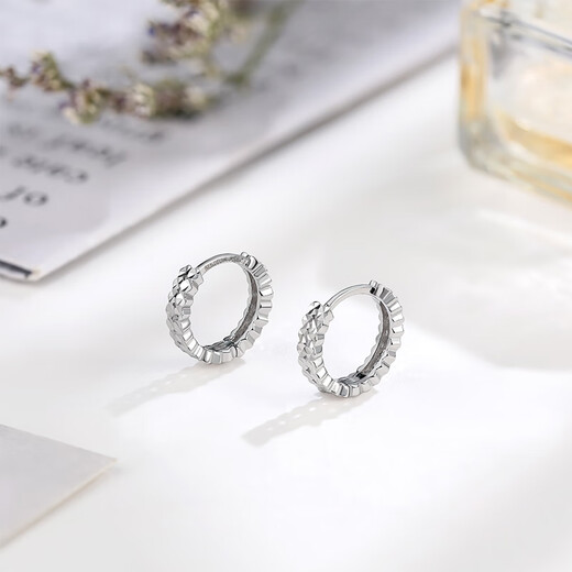 Liuguifu Jewelry Platinum Earrings Women's PT950 Earrings Starry Flowers Sparkling Earrings Birthday Gift 2.55g