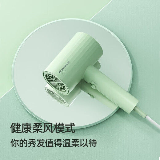 飞科电吹风机家用恒温负离子护发1800W大功率宿舍冷热风网红款 【恒温护发1800W】清新绿 FH6296
