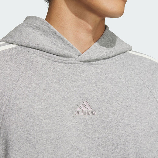 Adidas pour hommes et femmes Vêtements ST 3ST WRM HOOD Couple de Sports et Sweat-shirt à manches longues à manches longues décontractés JI6636 / Grain chinois de chanvre M M
