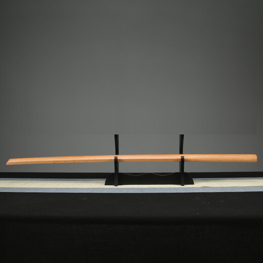 Kampfkunstmesser, Holzmesserstock Festholes Holzschwert, Buchenholz, rotes Eisenholzmesser, jude japanische Kendo -Training Animation Cos Suzhen BR688 Integrales Stickmesser + Leder Scheide 100 cm Buchenholz Holz