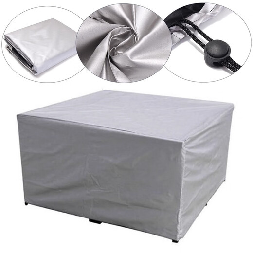 Pei Linkai can customize furniture dust cover, rain cover, protective cloth, outdoor furniture cover, waterproof cover, swing table and chair sun protection cover, silver 80*80*70