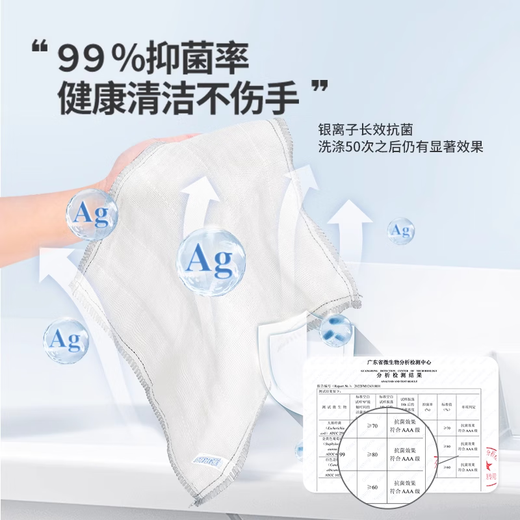 Jialaina scouring pad, dishcloth, kitchen cloth, wet and dry use, super absorbent, soft cleaning wipes (5 pieces in bag)