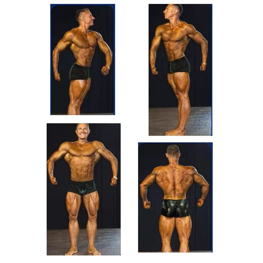 Sejinlong 15CM wide side men's classic bodybuilding competition pants shiny briefs fitness pants CBBA new rules competition pants black L