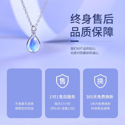 MZMZ Platinum Necklace for Women PT950 Platinum Fashion New Pendant Double Eleven Birthday Gift for Girlfriend and Wife Local Warehouse Next Day Delivery - Light Luxury Rupert's Tears Necklace
