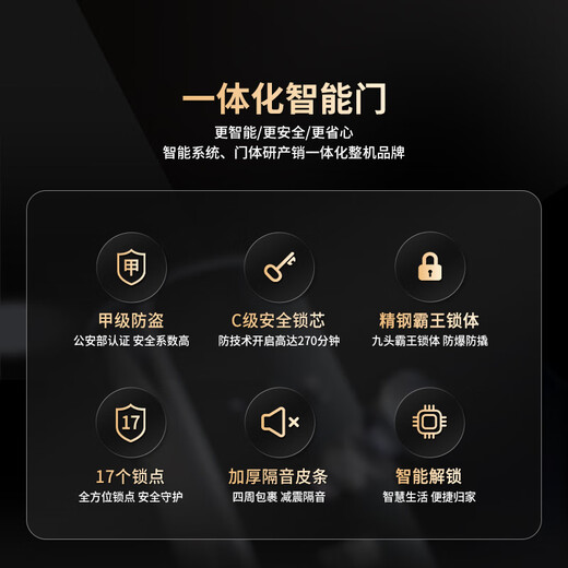 欧帝乐（OUDILE）甲级防盗门锌合金入户门别墅大门+航空铝箔填充进户门智能指纹锁 全自动智能锁 2150*960 /2050*1050
